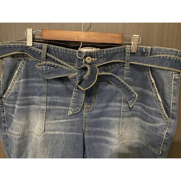 TORRID Jeans‎ Women’s Size 22 Denim Straight Utility Shelby Belted NEW NWT - Picture 4 of 6